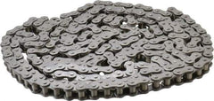 Morse - 1/2" Pitch, ANSI 40, Low Maintenance Roller Chain - Chain No. 40, 10 Ft. Long, 5/16" Roller Diam, 5/16" Roller Width - Exact Tool & Supply