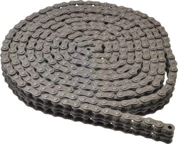 Morse - 3/8" Pitch, ANSI 35-2, Double Strand Roller Chain - Chain No. 35-2, 1/5" Roller Diam, 3/16" Roller Width - Exact Tool & Supply