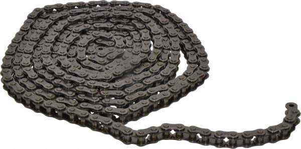 Morse - 3/8" Pitch, ANSI 35, Single Strand Roller Chain - Chain No. 35, 10 Ft. Long, 1/5" Roller Diam, 3/16" Roller Width - Exact Tool & Supply