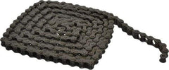 Morse - 1/2" Pitch, ANSI 41, Single Strand Roller Chain - Chain No. 41, 10 Ft. Long, 0.306" Roller Diam, 1/4" Roller Width - Exact Tool & Supply