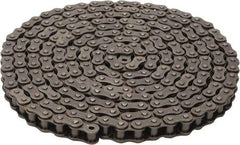 Morse - 1/2" Pitch, ANSI 40, Single Strand Roller Chain - Chain No. 40, 10 Ft. Long, 5/16" Roller Diam, 5/16" Roller Width - Exact Tool & Supply