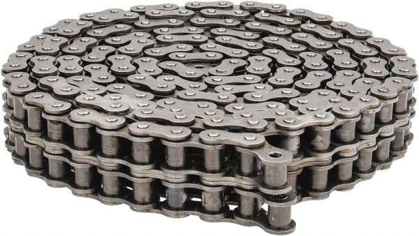 Morse - 3/4" Pitch, ANSI 60-2, Double Strand Roller Chain - Chain No. 60-2, 10 Ft. Long, 15/32" Roller Diam, 1/2" Roller Width - Exact Tool & Supply