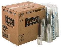 Solo - Solo Plastic Cold Cups, 12 oz Clear - Plastic Cold Cups, 12 Ounce Clear - Exact Tool & Supply