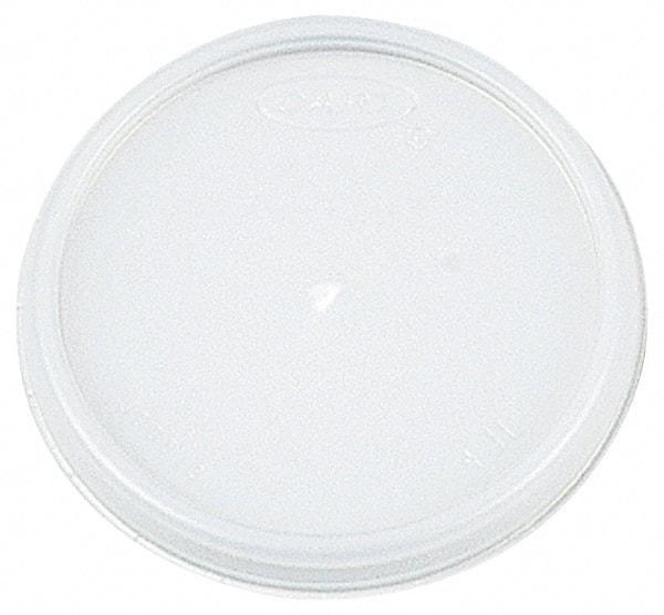 DART - Dart Lids for 8 oz Hot/Cold Foam Cups, Vented - White - Exact Tool & Supply