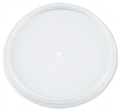 DART - Dart Lids for 8 oz Hot/Cold Foam Cups, Vented - White - Exact Tool & Supply