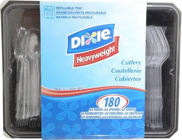 Dixie - 60 Piece Each of Forks, Knives & Spoons - 60 Pieces Each of Forks, Knives and Spoons - Exact Tool & Supply