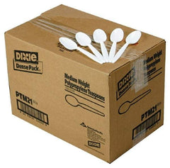 Dixie - Mediumweight Plastic Teaspoons - Mediumweight Plastic Teaspoons - Exact Tool & Supply