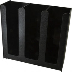 Vertiflex Products - 12-3/4 x 4-1/2 x 12" Three Column Cup Holder - Black - Exact Tool & Supply