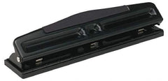 UNIVERSAL - Paper Punches Type: 12 Sheet 2 and 3-Hole Adjustable Punch Color: Black - Exact Tool & Supply