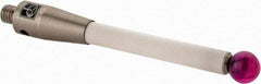 Renishaw - 0.2362 Inch Ball Diameter, Ceramic Stem, M4 Thread, Ruby Point Ball Tip CMM Stylus - 1-1/2 Inch Working Length, 0.1772 Inch Stem Diameter, 1.9685 Inch Overall Length - Exact Tool & Supply