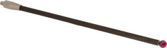 Renishaw - 0.24 Inch Ball Diameter, Carbon Fiber Stem, M4 Thread, Ruby Point Ball Tip CMM Stylus - 5.4528 Inch Working Length, 0.1772 Inch Stem Diameter, 5.9055 Inch Overall Length - Exact Tool & Supply