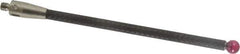 Renishaw - 0.24 Inch Ball Diameter, Carbon Fiber Stem, M4 Thread, Ruby Point Ball Tip CMM Stylus - 3-31/64 Inch Working Length, 0.1772 Inch Stem Diameter, 3-15/16 Inch Overall Length - Exact Tool & Supply