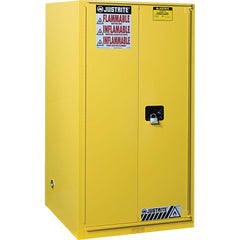 Justrite - 1 Door 2 Shelf 90 Gal Safety Cabinet for Flammable Substances - Exact Tool & Supply