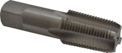 Hertel - 1/2-14 NPT Thread, 4 Flute Standard Pipe Tap - 3-1/8" OAL, 11/16" Shank Diam, Bright Finish, Carbon Steel - Exact Tool & Supply
