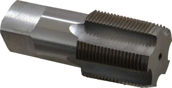 Hertel - 1-1/4 - 11-1/2 NPT Thread, 5 Flute Standard Pipe Tap - 4" OAL, 1-5/16" Shank Diam, Bright Finish, Carbon Steel - Exact Tool & Supply