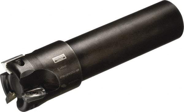 Sandvik Coromant - 2 Inserts, 32mm Cut Diam, 32mm Arbor Diam, 12mm Max Depth of Cut, Indexable Square-Shoulder Face Mill - 127mm High, R790-1604.. Insert Compatibility, Through Coolant, Series CoroMill 790 - Exact Tool & Supply
