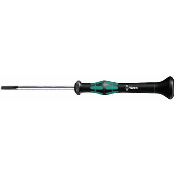 Wera - 1mm Blade Width, 137mm OAL, Precision Slotted Screwdriver - Exact Tool & Supply