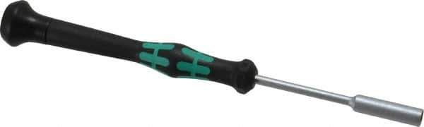 Wera - 3/16" Solid Shaft Precision Nutdriver - Ergonomic Handle, 6-1/4" OAL - Exact Tool & Supply