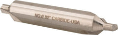 Hertel - #6 Plain Cut 82° Incl Angle Solid Carbide Combo Drill & Countersink - Exact Tool & Supply