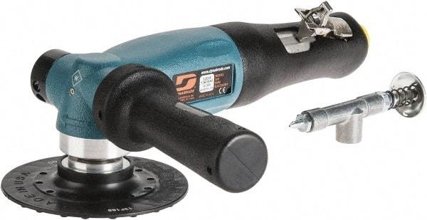 Dynabrade - 4-1/2" Max Disc, 12,000 RPM, Pneumatic Handheld Disc Sander - 43 CFM, 3/8 NPT Inlet, 1.3 hp, 90 psi - Exact Tool & Supply