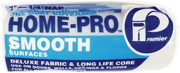 Premier Paint Roller - 1/4" Nap, 7" Wide Paint Roller Cover - Smooth Texture, Polyester - Exact Tool & Supply