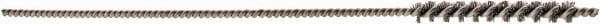 Brush Research Mfg. - 3/32" Diam Helical Stainless Steel Tube Brush - Single Spiral, 0.003" Filament Diam, 3/4" Brush Length, 3" OAL - Exact Tool & Supply