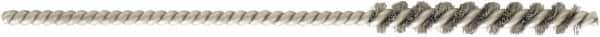 Brush Research Mfg. - 1mm Diam Helical Stainless Steel Tube Brush - Single Spiral, 0.002" Filament Diam, 5/8" Brush Length, 3" OAL - Exact Tool & Supply