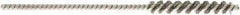 Brush Research Mfg. - 6mm Diam Helical Stainless Steel Tube Brush - Single Spiral, 0.003" Filament Diam, 1" Brush Length, 3" OAL - Exact Tool & Supply