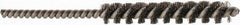 Brush Research Mfg. - 1/4" Diam Helical Stainless Steel Tube Brush - Single Spiral, 0.003" Filament Diam, 1" Brush Length, 3" OAL - Exact Tool & Supply