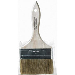 Krylon - 5/8" Flat White China Bristle Chip Brush - 2" Bristle Length, 4" Wood Beavertail Handle - Exact Tool & Supply