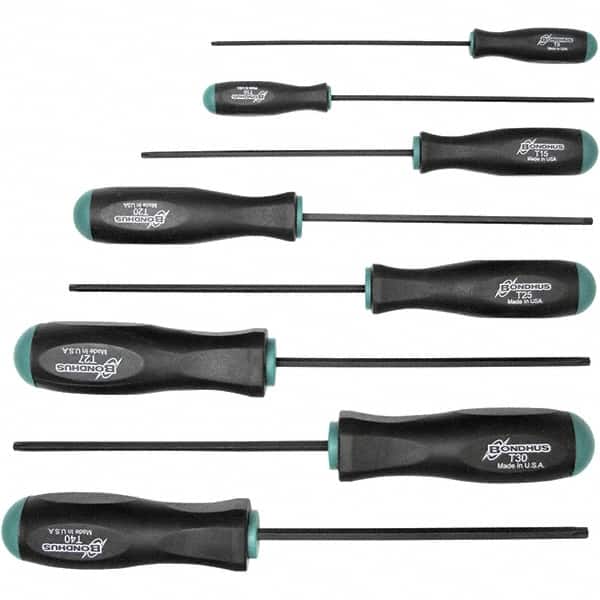 Bondhus - Screwdriver Sets Screwdriver Types Included: Torx Number of Pieces: 8 - Exact Tool & Supply