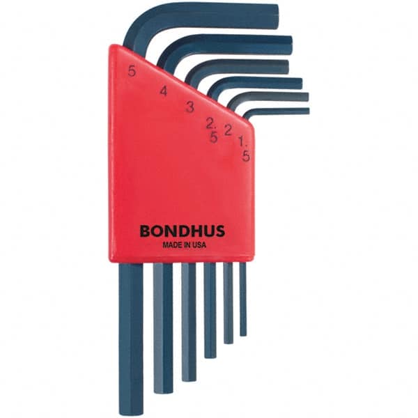 Bondhus - Hex Key Sets Tool Type: Hex Handle Type: L-Key Short Arm - Exact Tool & Supply