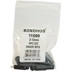 Bondhus - Screwdriver Bit Sets Type: Insert Bit Set Drive Size: 1/4 (Inch) - Exact Tool & Supply