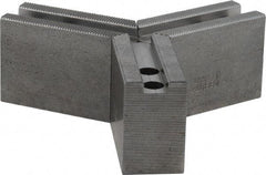 Abbott Workholding Products - 1.5mm x 60° Serrated Attachment, Square Soft Lathe Chuck Jaw - 3 Jaws, Steel, 0.7874" Btw Mount Hole Ctrs, 3" Long x 1-1/4" Wide x 2" High, 0.4724" Groove, 0.3937" & 10mm Fastener - Exact Tool & Supply