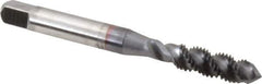 OSG - 7/16-20 UNF 3 Flute Plug Spiral Flute Tap - High Speed Steel, TiCN Finish, 3-5/32" OAL, Right Hand Flute, Right Hand Thread, H3, Series 107 - Exact Tool & Supply