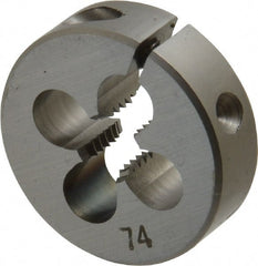 OSG - #12-28 UNF High Speed Steel Round Adjustable Die - Exact Tool & Supply