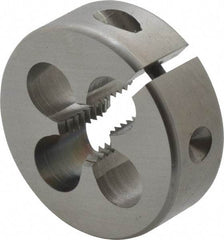 OSG - M7x1.00 Metric Coarse Thread, High Speed Steel Round Die - 9mm Thick, Right Hand Thread, Series 135, Adjustable - Exact Tool & Supply
