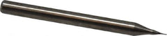 Niagara Cutter - 0.01", 0.03" LOC, 1/8" Shank Diam, 1-1/2" OAL, 2 Flute, Solid Carbide Square End Mill - Single End, Uncoated, Spiral Flute, 30° Helix, Centercutting, Right Hand Cut, Right Hand Flute, Series ME230 - Exact Tool & Supply