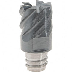 Iscar - MM EC Grade IC903 Carbide End Milling Tip Insert - AlTiN Finish, 6 Flutes, 12mm Cutting Diam, 9mm Depth of Cut, 16.5mm Extension, 50° Helix - Exact Tool & Supply