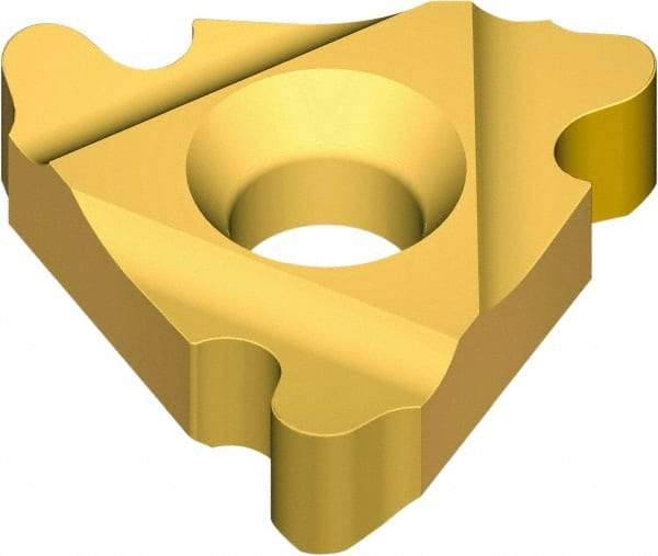 Vargus - 3ER External Right Hand 10 RD Laydown Threading Insert - Grade VKX, TiN Coated Carbide, 9.53mm Inscribed Circle - Exact Tool & Supply
