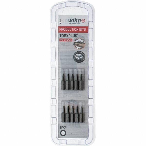 Wiha - 1/4" Drive IP7 Torx Plus Screwdriver Bit - 1" OAL, Insert Bit - Exact Tool & Supply