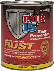 POR-15 - 1 Quart, Black, Rust Preventative Paint - Comes in Can - Exact Tool & Supply