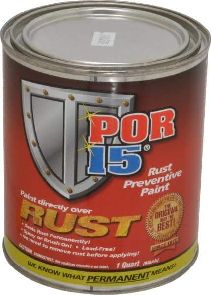 POR-15 - 1 Quart, Semi Gloss Black, Rust Preventative Paint - Comes in Can - Exact Tool & Supply