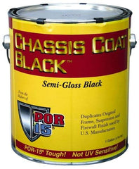 POR-15 - Semigloss Black Automotive Topcoat - 1 Gal Can with Handle - Exact Tool & Supply
