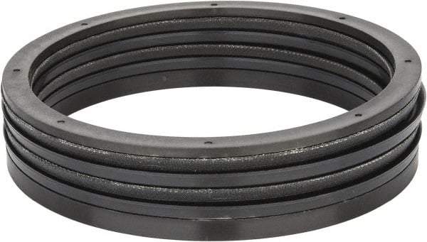 Made in USA - 5" Inside Diam x 5-3/4" Outside Diam V-Packing Set - 1-1/6" High - Exact Tool & Supply