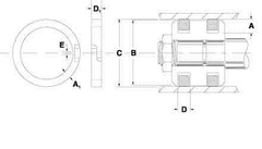 Value Collection - 5" Outside Diam Piston Ring - 1/3" High, Cast Iron - Exact Tool & Supply