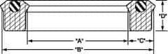 Value Collection - 2-1/2" Inside Diam x 3-1/4" Outside Diam Lip Seal Type B - 5/8" High, Polyurethane - Exact Tool & Supply