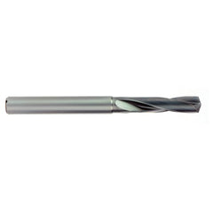 11 mm Dia. × 11.5 mm Shank × 55 mm Flute Length × 113 mm OAL, Stub, SiC, 2xD Flute, Solid Carbide Drill - Exact Tool & Supply