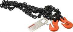 Pewag - 10' Long, 3,500 Lb Basket Capacity, 3,500 Lb Vertical Capacity, Alloy Steel Web Sling - SGG Chain Sling, 9/32" Diam Chain, Silver (Color), with 2 Grab Hooks - Exact Tool & Supply