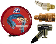 Coilhose Pneumatics - Blow Gun & Hose Kits; Type: Body Shop Kit ; Hose Length (Feet): 50.00 ; Hose Inside Diameter: 3/8 (Inch); Fitting Size: 1/4 NPT ; Contents: Automatic Industrial Coupler; Industrial Ball Swivel Connector; Rubber Tip In-Line Blowgun ; - Exact Tool & Supply